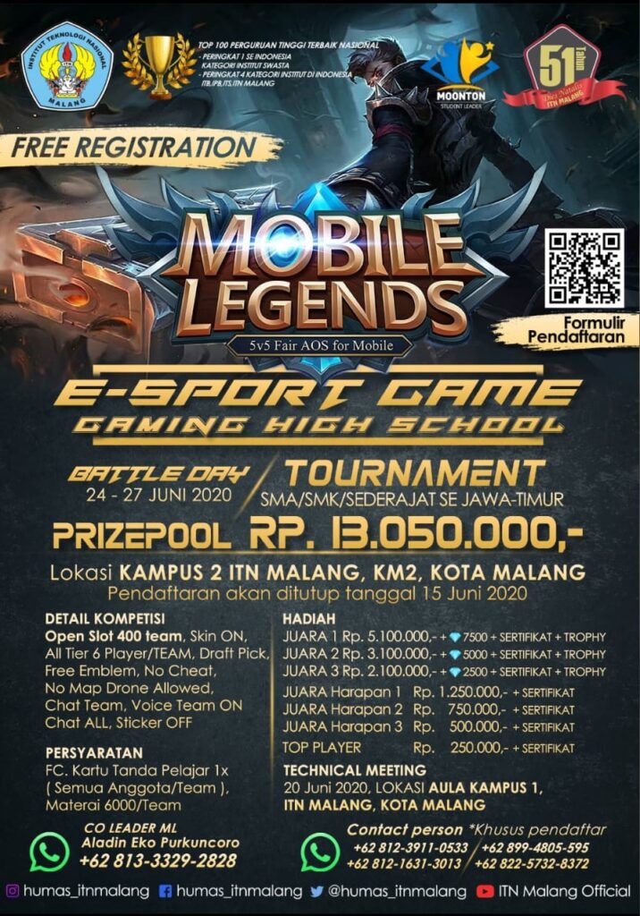 MOBILE LEGENDS – E-Sport Game 2020 | ITN Malang | Institut Teknologi