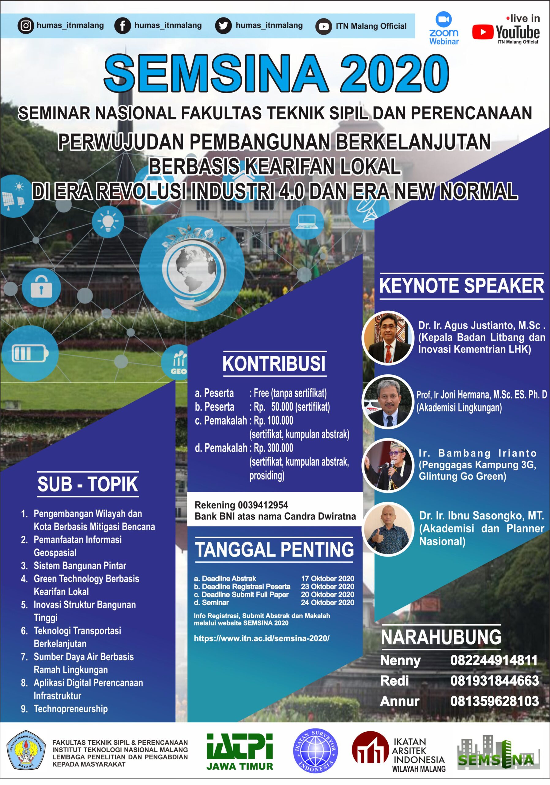 Semsina 2020 Itn Malang Institut Teknologi Nasional Malang Smart And Intelligent