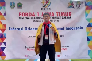 Bintang Ramadhan Satya, anggota Himakpa ITN Malang Juara 3 Orienteering Labirint, Festival Olahraga Masyarakat Daerah 1 Jawa Timur (FORDA 1 Jatim) 2023